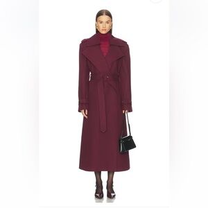 Camila Coelho Eladia Coat in Bordeaux